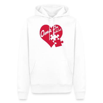 Oma du fehlst | ich vermisse Oma - Männer Premium Bio Hoodie - Weiß - Vorne - Nico (187cm)