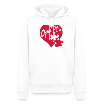 Opa du fehlst | Opa Du fehlst mir - Männer Premium Bio Hoodie - Weiß - Vorne - Nico (187cm)