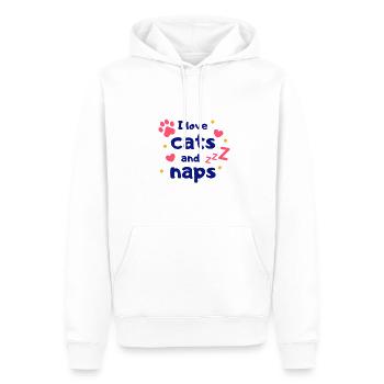 I love cats and naps - Men’s Premium Organic Hoodie - white - Front - Nico (187cm)