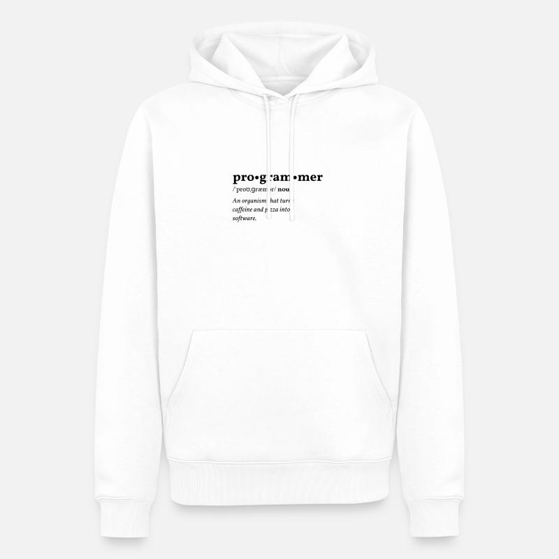 Programmer (programmer) Clean Edition - Men’s Premium Organic Hoodie - white