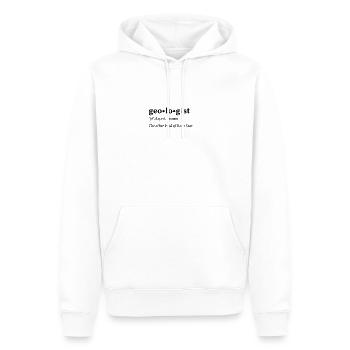 Geologist (Geologist) Clean Edition - Sweat à capuche Premium bio Homme - blanc - Devant - Nico (187cm)