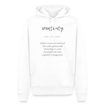 Édition compliquée de créativité - Sweat à capuche Premium bio Homme - blanc - Devant - Nico (187cm)