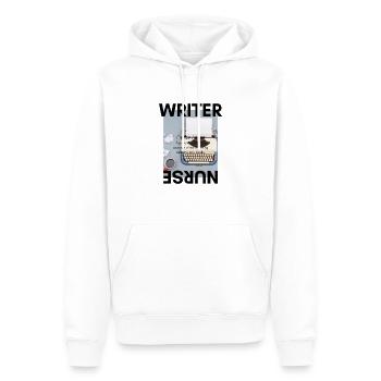 Writer (Schriftsteller) Image Edition - Männer Premium Bio Hoodie - Weiß - Vorne - Nico (187cm)
