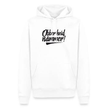 Obber heid nämmer fränkisch Franken - Männer Premium Bio Hoodie - Weiß - Vorne - Nico (187cm)