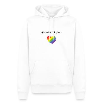 No limits for love lgbtq+ pride csd fun - Männer Premium Bio Hoodie - Weiß - Vorne - Nico (187cm)