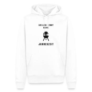 Grillen Jahreszeit Grill Vater Geschenkidee Dad - Männer Premium Bio Hoodie - Weiß - Vorne - Nico (187cm)
