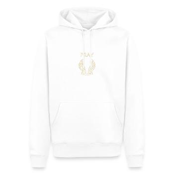 Priez l'Islam Allah La Mecque - Sweat à capuche Premium bio Homme - blanc - Devant - Nico (187cm)
