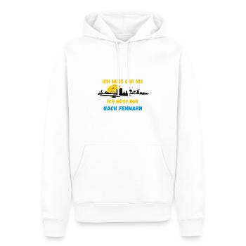 ICH MUSS GAR NIX Fehmarn Insel Urlaub Geschenkidee - Männer Premium Bio Hoodie - Weiß - Vorne - Nico (187cm)