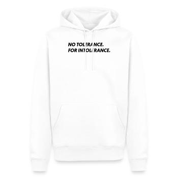 No Tolerance For Intollerance - Sweat à capuche Premium bio Homme - blanc - Devant - Nico (187cm)