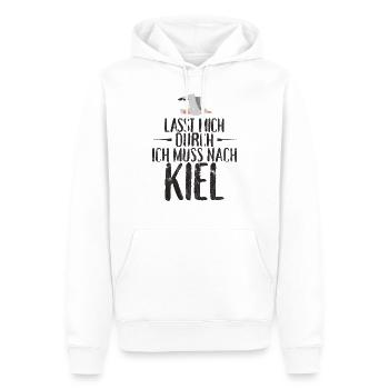 Lasst mich durch ich muss nach Kiel Möwe - Männer Premium Bio Hoodie - Weiß - Vorne - Nico (187cm)