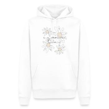 summer time blumen muster gänseblümchen - Männer Premium Bio Hoodie - Weiß - Vorne - Nico (187cm)