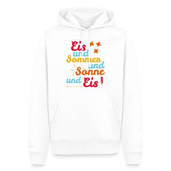Eis und Sommer und Sonne und Eis - Männer Premium Bio Hoodie - Weiß - Vorne - Nico (187cm)