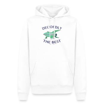 Vintage Planet Express Delivery Ship - Sweat à capuche Premium bio Homme - blanc - Devant - Nico (187cm)