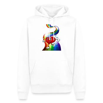 pride flagge Regenbogen - Männer Premium Bio Hoodie - Weiß - Vorne - Nico (187cm)