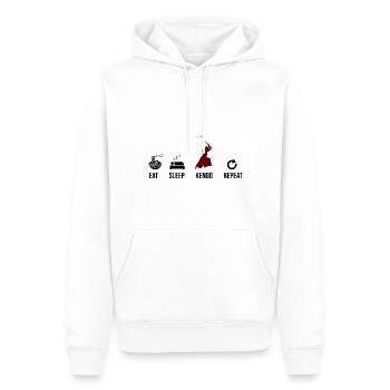 Japanischer Schwertkampf Kendo - Männer Premium Bio Hoodie - Weiß - Vorne - Nico (187cm)