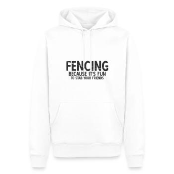 Fechten - Männer Premium Bio Hoodie - Weiß - Vorne - Nico (187cm)