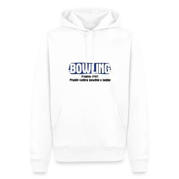 Bowling - Männer Premium Bio Hoodie - Weiß - Vorne - Nico (187cm)