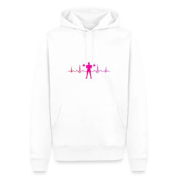 Endurance Training Cardio Strength Training Fitness - Men’s Premium Organic Hoodie - white - Front - Nico (187cm)