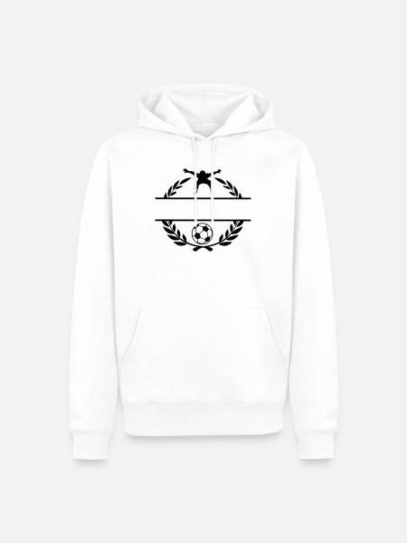 Football 1 - Men’s Premium Organic Hoodie - white