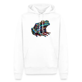 Grenouille - Sweat à capuche Premium bio Homme - blanc - Devant - Nico (187cm)