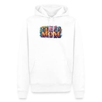 J’aime maman : Lettrage rétro coloré - Sweat à capuche Premium bio Homme - blanc - Devant - Nico (187cm)