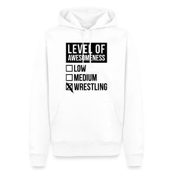 Ringen - Männer Premium Bio Hoodie - Weiß - Vorne - Nico (187cm)