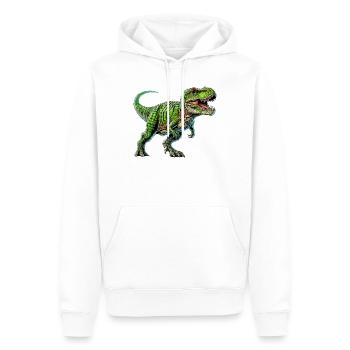 Dinosaur - Men’s Premium Organic Hoodie - white - Front - Nico (187cm)