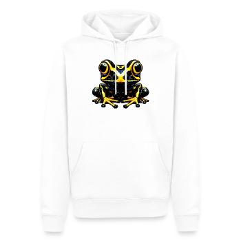 Grenouille - Sweat à capuche Premium bio Homme - blanc - Devant - Nico (187cm)
