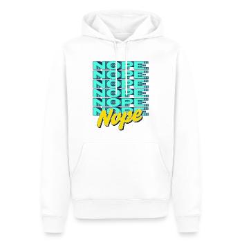 NOPE – Bold & Sassy Statement - Men’s Premium Organic Hoodie - white - Front - Nico (187cm)