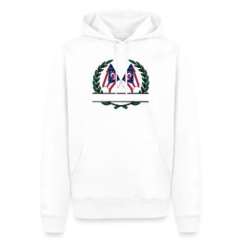 Flaggen USA Ohio Lorbeerkranz Banner - Männer Premium Bio Hoodie - Weiß - Vorne - Nico (187cm)