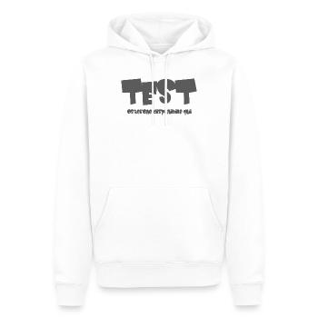 Testosteron - Männer Premium Bio Hoodie - Weiß - Vorne - Nico (187cm)