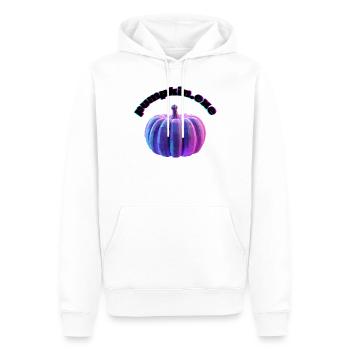 Pumpkin.exe – Citrouille holographique futuriste Hello - Sweat à capuche Premium bio Homme - blanc - Devant - Nico (187cm)