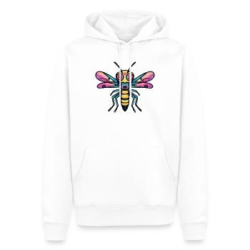 Libellule Halloween Bande dessinée drôle - Sweat à capuche Premium bio Homme - blanc - Devant - Nico (187cm)
