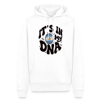 Argentinian DNA Argentina Flag Hispanic - Men’s Premium Organic Hoodie - white - Front - Nico (187cm)