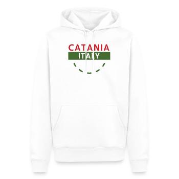 Catania Italien Emblem - Männer Premium Bio Hoodie - Weiß - Vorne - Nico (187cm)