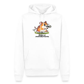 Hamster dans la course au travail - Sweat à capuche Premium bio Homme - blanc - Devant - Nico (187cm)