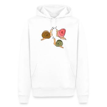 Schnecken - Männer Premium Bio Hoodie - Weiß - Vorne - Nico (187cm)