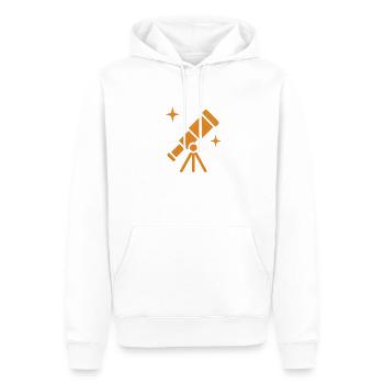 Télescope - Sweat à capuche Premium bio Homme - blanc - Devant - Nico (187cm)