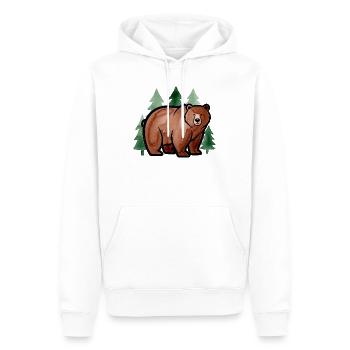 Ours de la forêt dans le style aquarelle - Sweat à capuche Premium bio Homme - blanc - Devant - Nico (187cm)