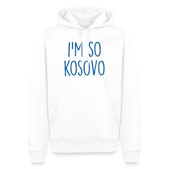 Kosovo - Sweat à capuche Premium bio Homme - blanc - Devant - Nico (187cm)