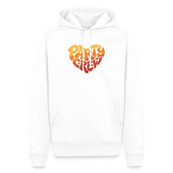 Logo du cœur de la troupe de fête avec dégradé - Sweat à capuche Premium bio Homme - blanc - Devant - Nico (187cm)
