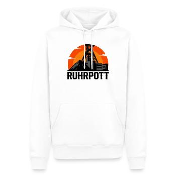 Klassisches Ruhrpott Hoodie, Shirt, Tassen Design - Männer Premium Bio Hoodie - Weiß - Vorne - Nico (187cm)