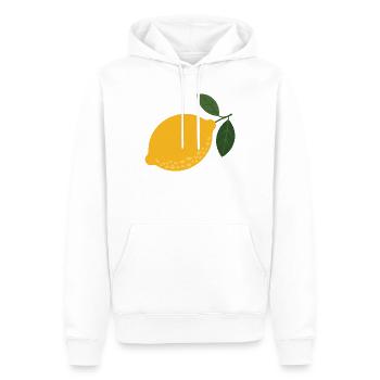 Croquis du Citron d’Or - Sweat à capuche Premium bio Homme - blanc - Devant - Nico (187cm)
