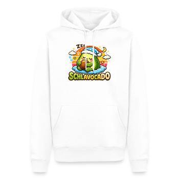  SCHLAFAVOCADO Müde Avocado Im Schlafanzug Mit - Männer Premium Bio Hoodie - Weiß - Vorne - Nico (187cm)