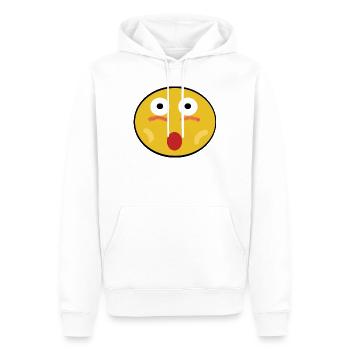 Überraschungs Gesicht - Männer Premium Bio Hoodie - Weiß - Vorne - Nico (187cm)