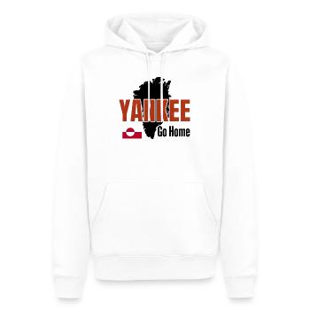 Greenland: Yankee Go Home - Men’s Premium Organic Hoodie - white - Front - Nico (187cm)
