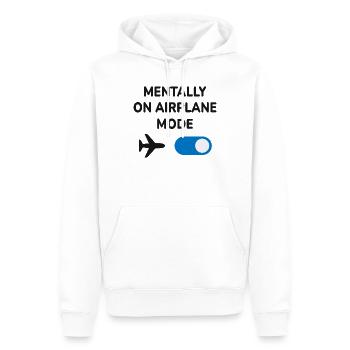 Mode Mentalement dans l’avion Voyage drôle Introverti - Sweat à capuche Premium bio Homme - blanc - Devant - Nico (187cm)