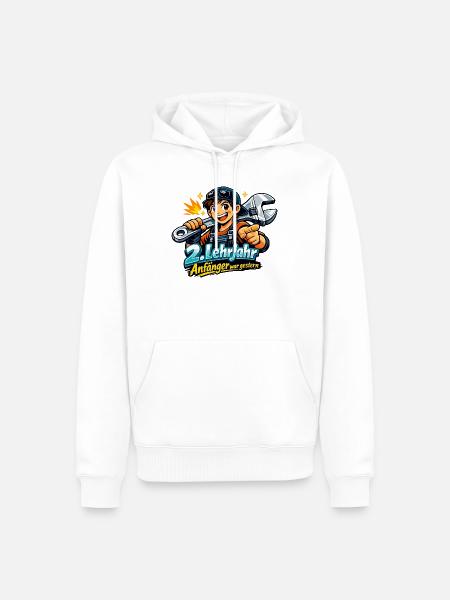 2. Lehrjahr - Anfänger war gestern - Männer Premium Bio Hoodie - Weiß