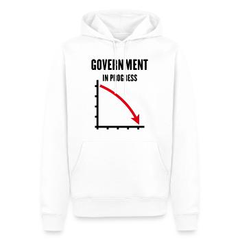 Gouvernement en cours (Politique gouvernementale / POS2C) - Sweat à capuche Premium bio Homme - blanc - Devant - Nico (187cm)