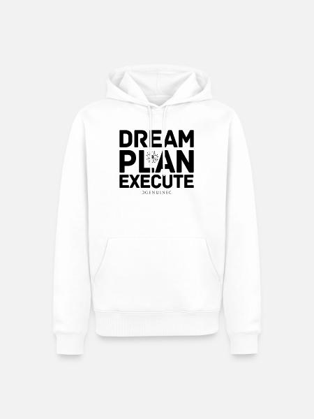 Traumplan Ausführen - Männer Premium Bio Hoodie - Weiß